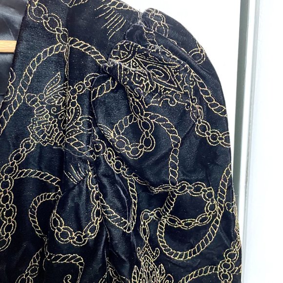 Scott McClintock sparkly black velour jacket - size 14 - Picture 3 of 8